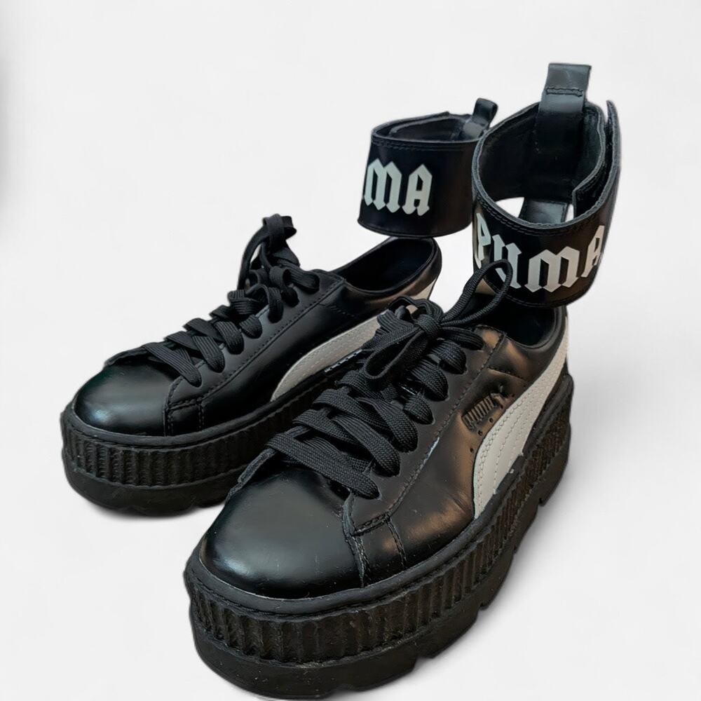Authentic Puma x Fenty Rihanna Ankle Strap Creeper Platform Shoes Size 7.5